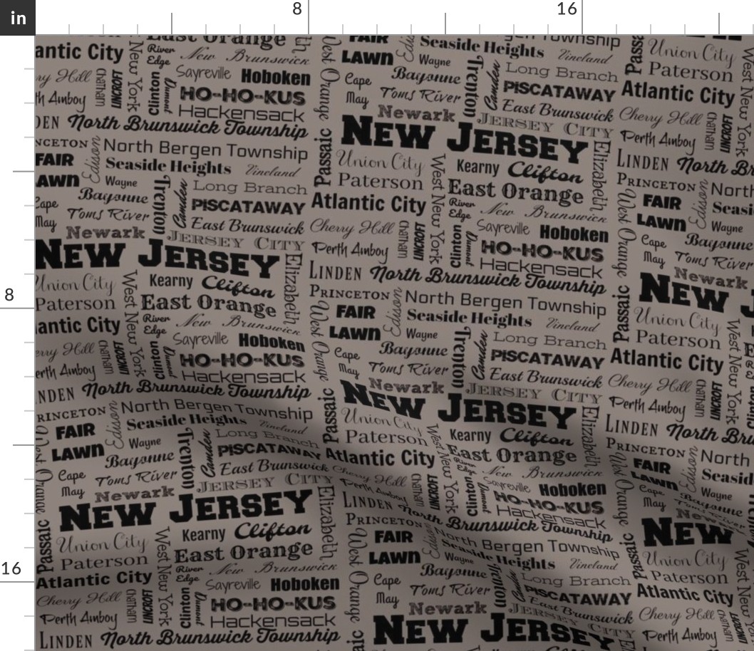 New Jersey cities,  taupe