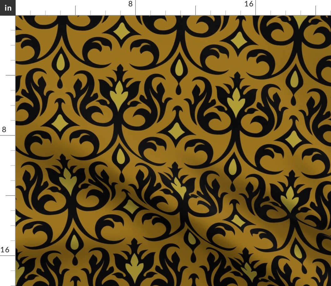 Regency gold and black