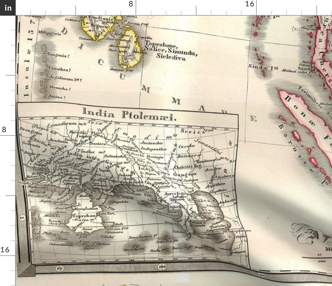 1855 Map of India & SE Asia (42"W)