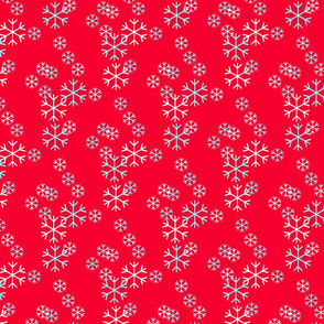 christmas snowflake red