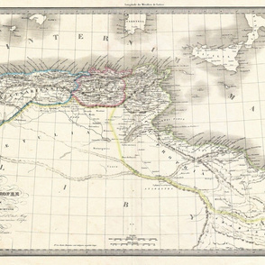 1842 Map of Barbary Coast (27"W)
