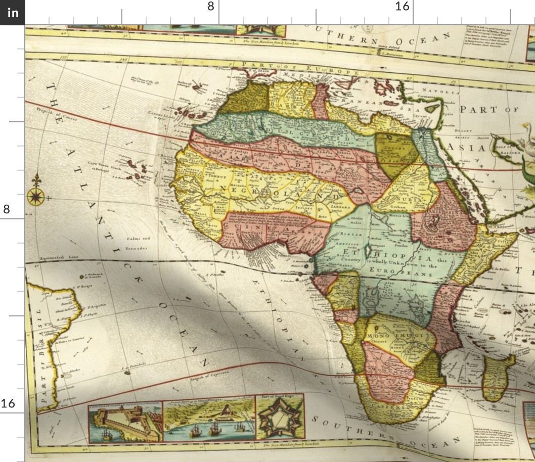 1710 Map of Africa (27"W)