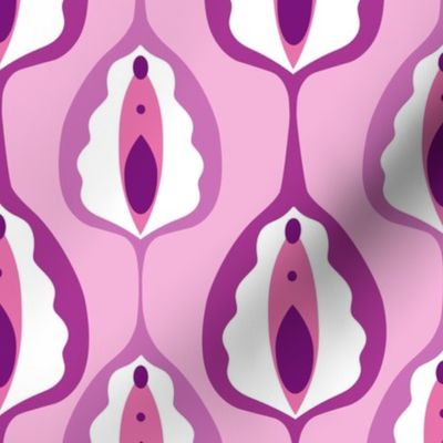 Hidden vagina vulva geometric retro