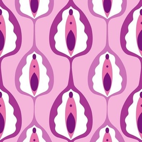 Hidden vagina vulva geometric retro