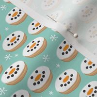 tiny snowman-donuts