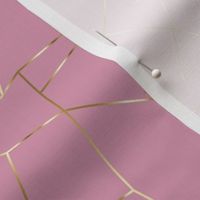 gold angles on pink and gold shiny gold wallpaper