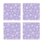 Snowflakes Winter Christmas  on Lavender Purple
