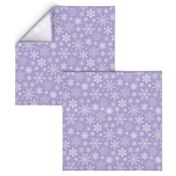 Snowflakes Winter Christmas  on Lavender Purple