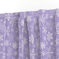 Snowflakes Winter Christmas  on Lavender Purple