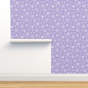 Snowflakes Winter Christmas  on Lavender Purple