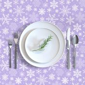 Snowflakes Winter Christmas  on Lavender Purple