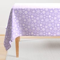 Snowflakes Winter Christmas  on Lavender Purple