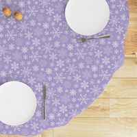 Snowflakes Winter Christmas  on Lavender Purple