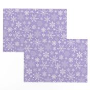 Snowflakes Winter Christmas  on Lavender Purple