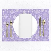 Snowflakes Winter Christmas  on Lavender Purple