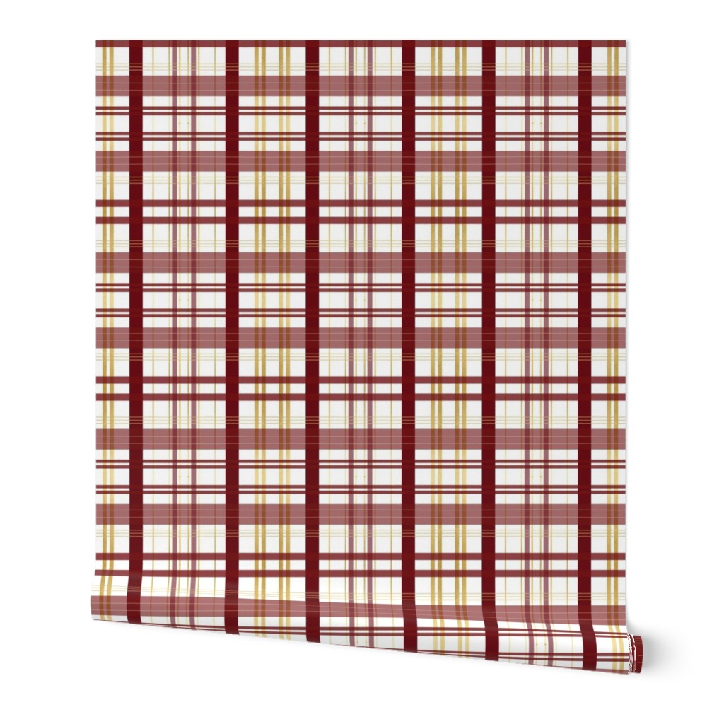 garnet and gold plaid maroon red and yellow plaid