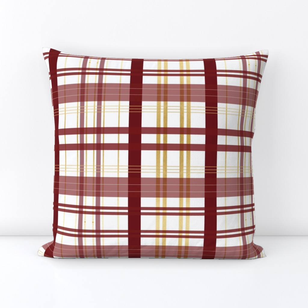 garnet and gold plaid maroon red and yellow plaid