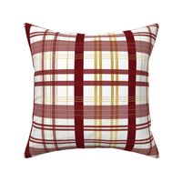 garnet and gold plaid maroon red and yellow plaid