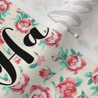 Floral Rose Personalized Name - Hailey