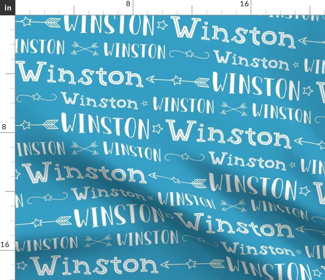 Boys Personalized Name Fabric // Stars and Arrows - Winston