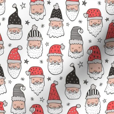 Christmas Santa Claus with Stars on White Smaller