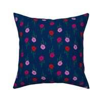 rose // valentines floral fabric roses flowers valentine's day navy