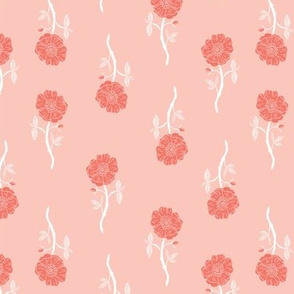 rose // valentines floral fabric roses flowers valentine's day blush