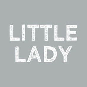 Little Lady 6" quilt block - grey