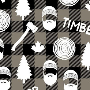 lumberjack - timber - brown plaid