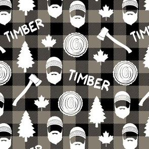 (small scale) lumberjack - timber - brown plaid