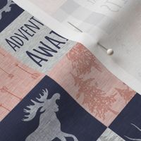 2” Adventure Awaits Quilt - Girl - Pink Navy and Grey - Plaid, 