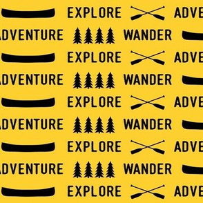 explore wander adventure (bold yellow)