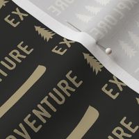 explore wander adventure (soft black & tan)