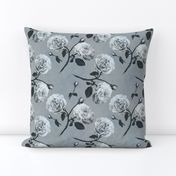 Romantic roses grey