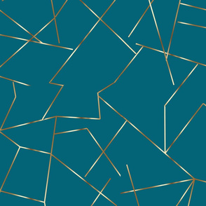 gold angles on oceanside blue gold and blue green 