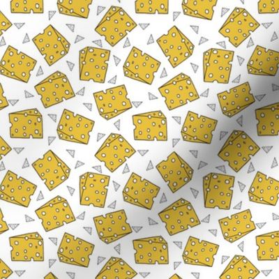 cheese fabric // novelty food fabric print for craft projects - smaller