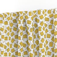 cheese fabric // novelty food fabric print for craft projects - smaller