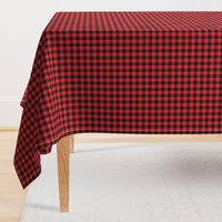 buffalo plaid - red and black 1/2"