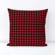 buffalo plaid - red and black 1/2"