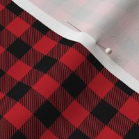 buffalo plaid - red and black 1/2"