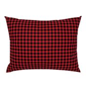 buffalo plaid - red and black 1/2"