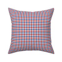 Red, White and Blue tartan, 1/4" check