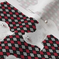 samoyed argyle fabric