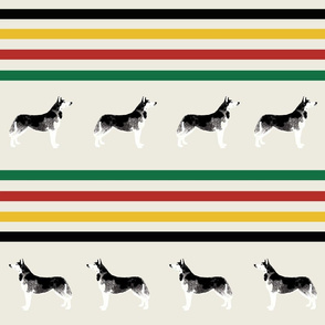 Husky stripes fabric - dog blanket design