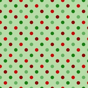 Christmas Dots Green and Red