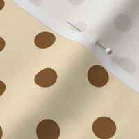 Nutmeg Spice polka dots on vanilla cream