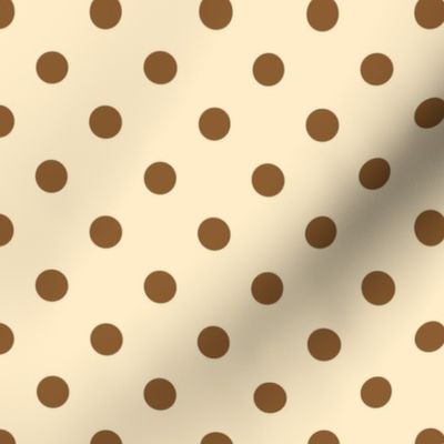 Nutmeg Spice polka dots on vanilla cream