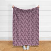 Evergreen Trees on Linen- plum