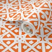 Orange mediterranean tiles outdoor pattern middle east 