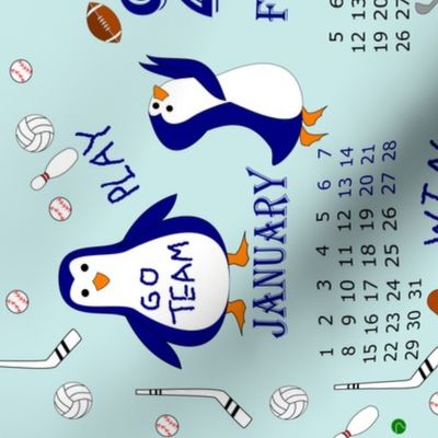 2018 penguin sports calendar